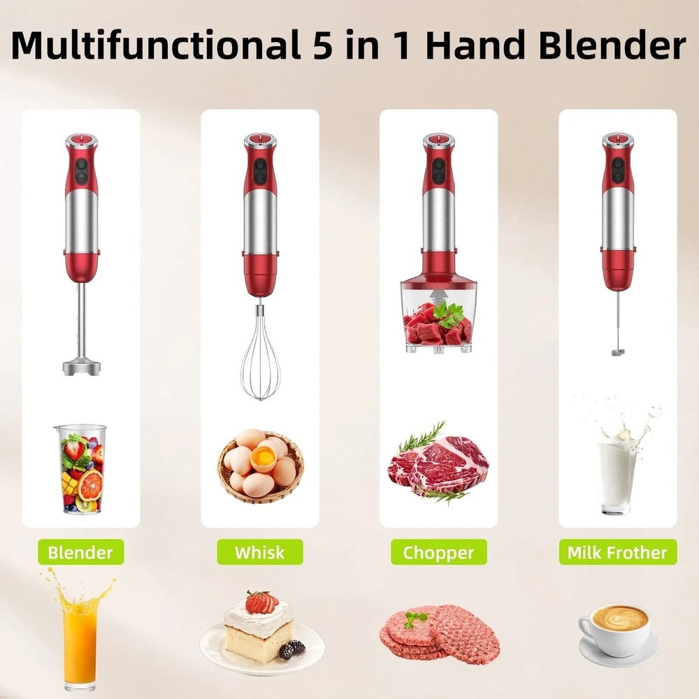 Handheld 5 In 1 Multi Purpose Kitchen Blender 1000 Watt 3