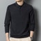 Mens Wool Blend Long Sleeve Polo Pullover Sweater With Lapel 15