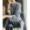 Womens 100 Percent Cashmere Wool Cardigan Stand Neck Loose Knit Sweater Jacket 3