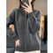 Womens 100 Percent Wool Zipper Cardigan Stand Collar Cashmere Knit Sweater Coat 4