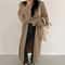 Womens Vintage Long Knit Cardigan Loose Warm Sweater Coat 6