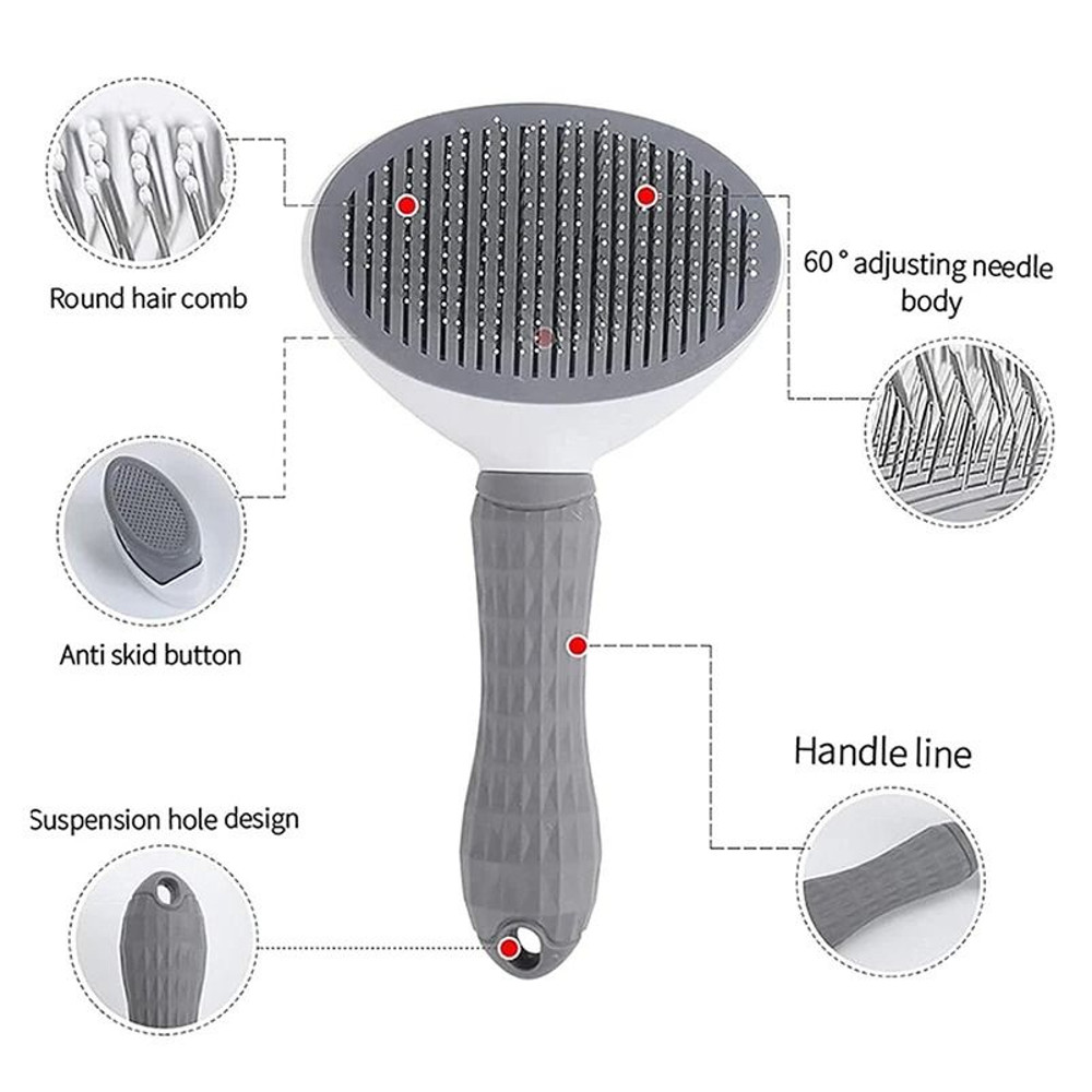 Pet Long Hair Dematting Comb And Grooming Brush 1