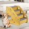 4 Step Wooden Pet Stair Ladder With Carpeted Steps 0