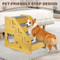 4 Step Wooden Pet Stair Ladder With Carpeted Steps 3