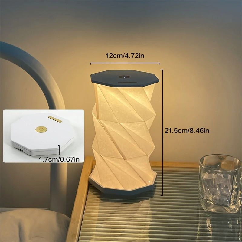 Folding Book Lamp Portable Paper Lantern Dimmable Night Light 2