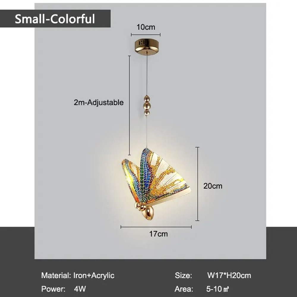 Nordic Butterfly LED Cord Pendant Light For Bedroom Living Room 7