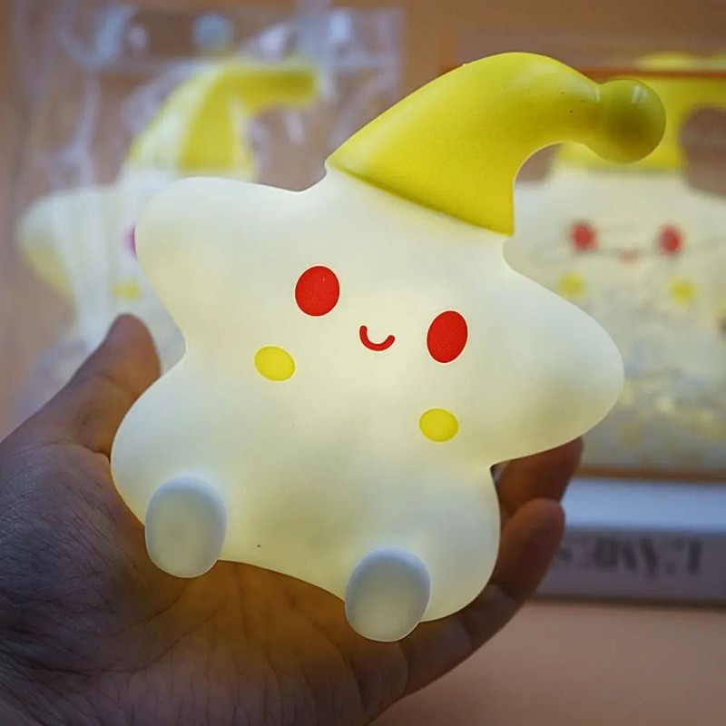 LED Silicone Star Night Light Touch Table Lamp 2