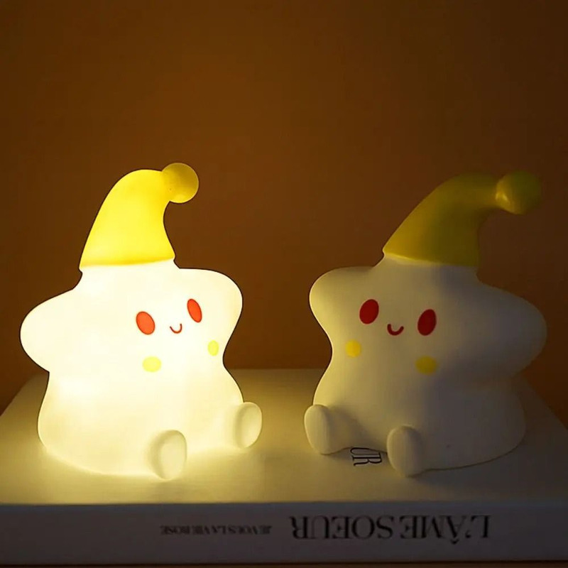 LED Silicone Star Night Light Touch Table Lamp 5