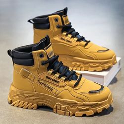 mens tactical waterproof work safety boots ankle combat boots