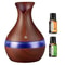 300 Ml Aromatherapy Humidifier Cool Mist Diffuser Wood Grain Design 0