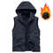 Mens Hooded Fleece Warm Vest Windproof Utility Photographer Vest 9
