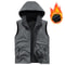 Mens Hooded Fleece Warm Vest Windproof Utility Photographer Vest 10