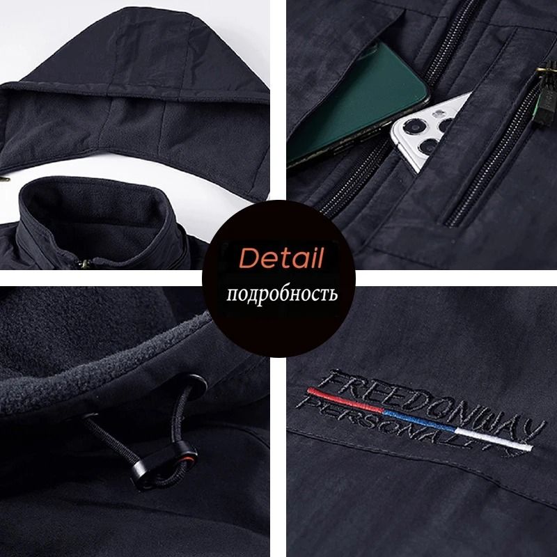 Mens Hooded Fleece Warm Vest Windproof Utility Photographer Vest 4