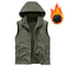 Mens Hooded Fleece Warm Vest Windproof Utility Photographer Vest 8