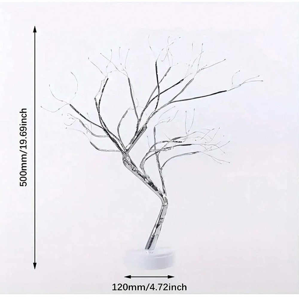 Colorful Bonsai 108 LED Tree Light Battery USB Power Indoor Night Lamp 5