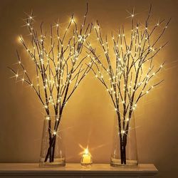 74 cm 50led brown artificial branches lights battery powered indoor decoration light