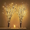 74 Cm 50LED Brown Artificial Branches Lights Battery Powered Indoor Decoration Light 0