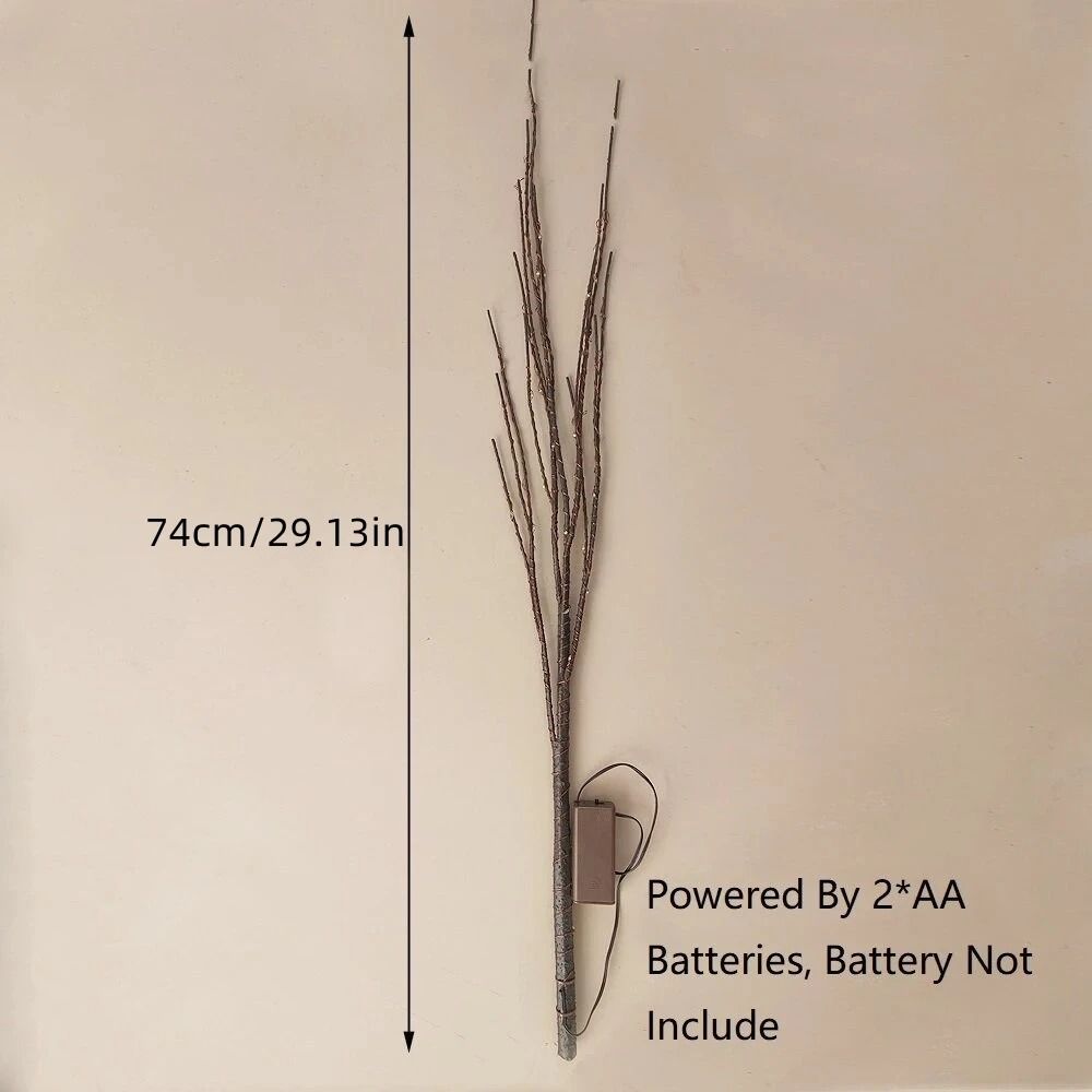 74 Cm 50LED Brown Artificial Branches Lights Battery Powered Indoor Decoration Light 5