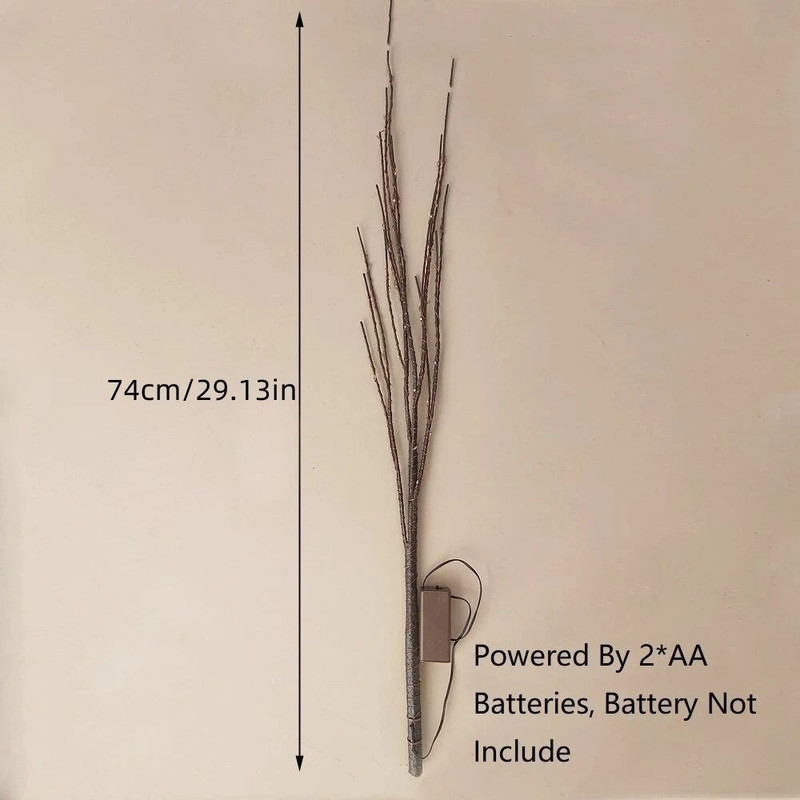 74 Cm 50LED Brown Artificial Branches Lights Battery Powered Indoor Decoration Light 5
