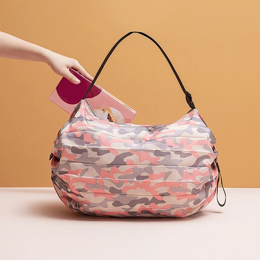 Foldable Storage Bag With Handle Portable Travel Camouflage Handbag Large Capacity 2