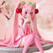Hatsune Miku Pink Dress PVC Figure Cherry Blossom Collectible 1