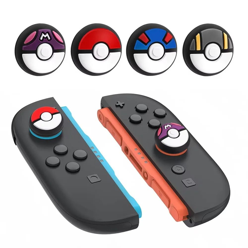 Soft Silicone Thumb Grips Joystick Caps Set 4 Piece For Switch Joy Con 0