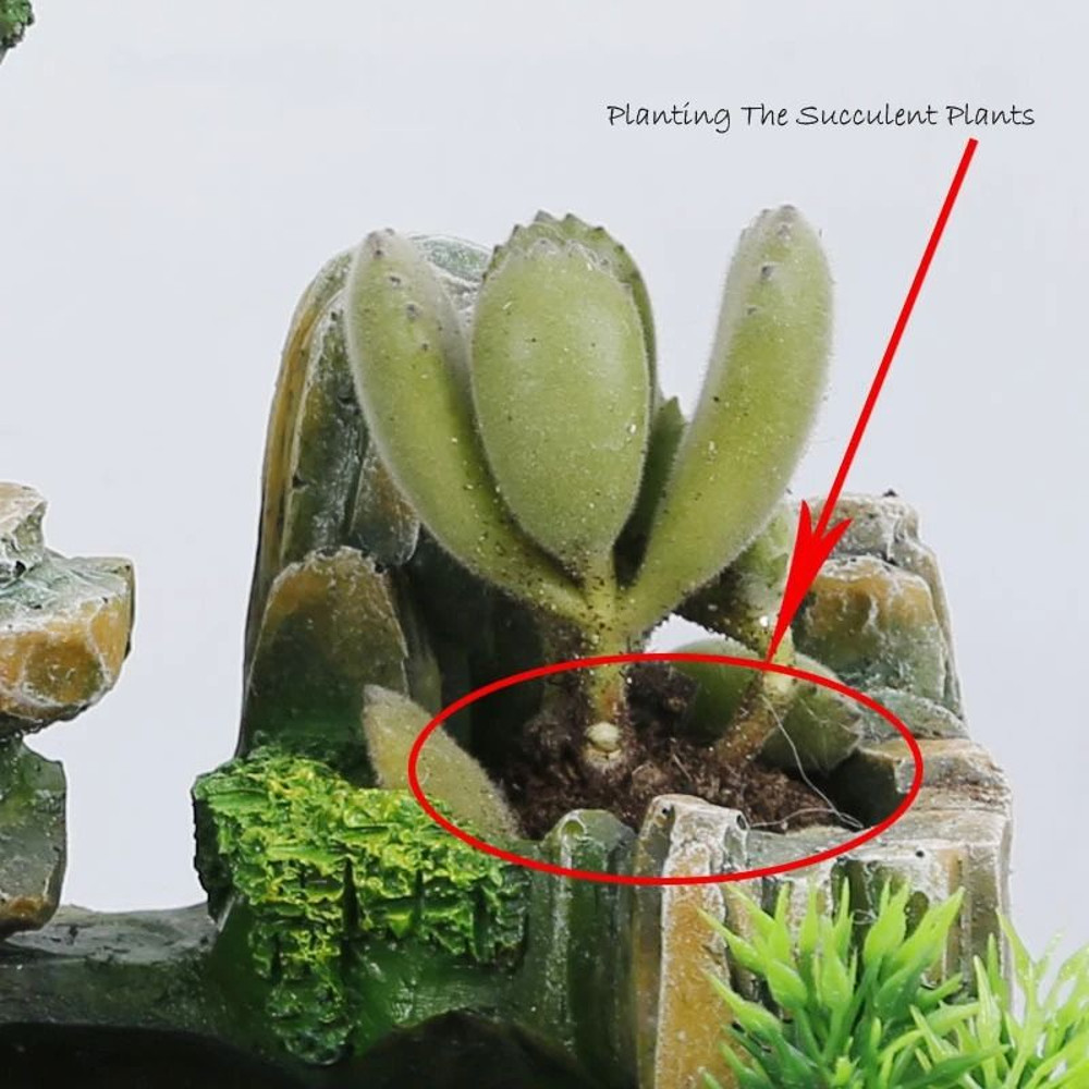 Wealth Feng Shui Desktop Flowing Water Waterfall Fountain With Color Changing LED Lights 4