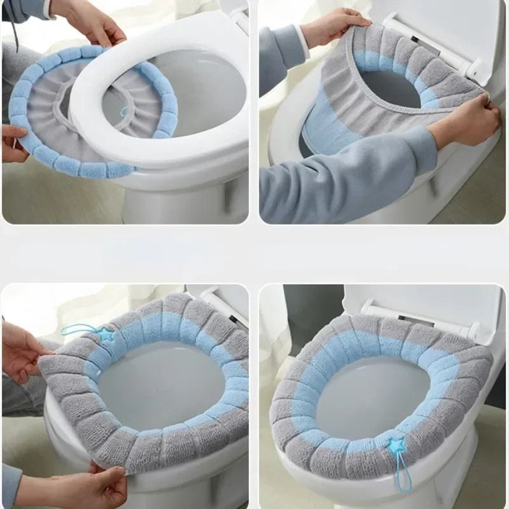 Winter Toilet Seat Cushion Thick Soft Washer Toilet Seat Insulation Accessory 2