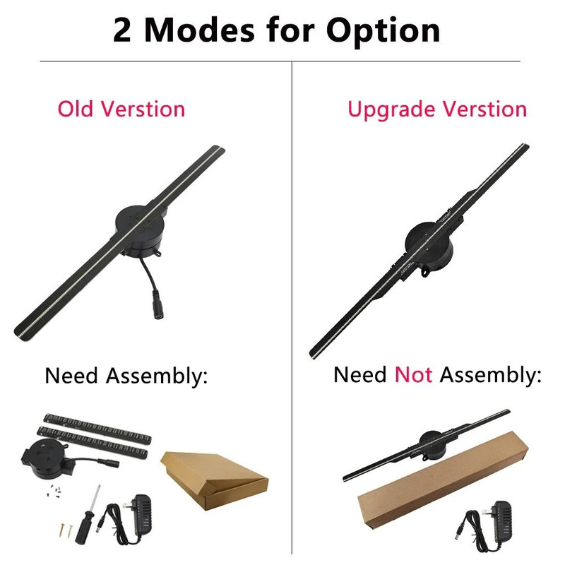 3D Hologram Fan 42CM WiFi Holographic Projector Advertising Display Light 4