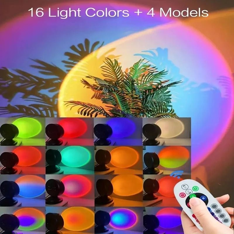 Sunset Light With Earbuds And Remote Control 16 Color Atmosphere Lamp 3