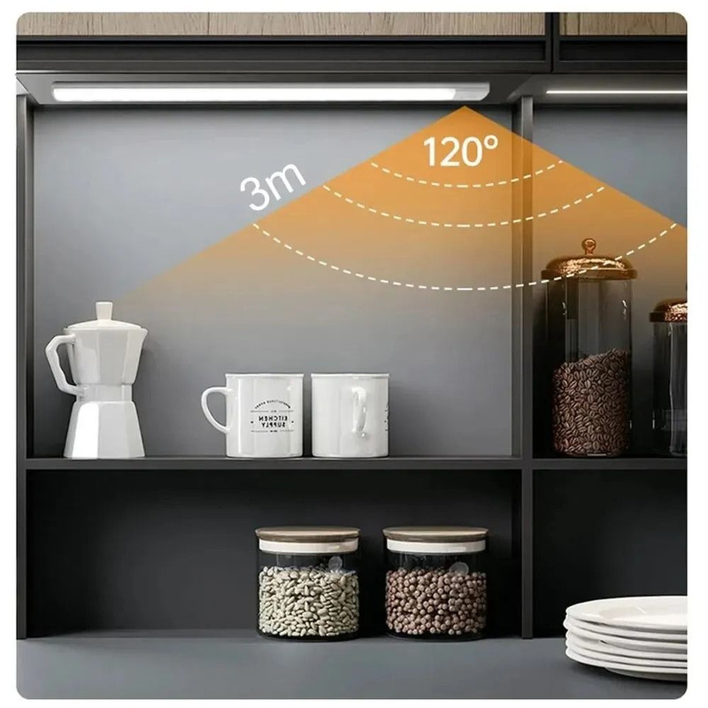 Night Light Motion Sensor Light Wireless USB Under Cabinet Light For Cabinet Bedroom Wardrobe Indoo 2
