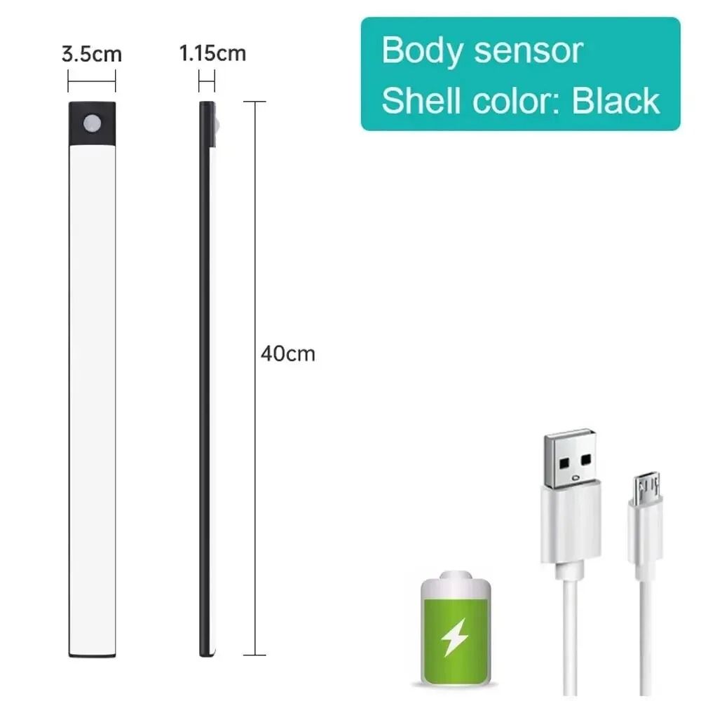 Night Light Motion Sensor Light Wireless USB Under Cabinet Light For Cabinet Bedroom Wardrobe Indoo 7