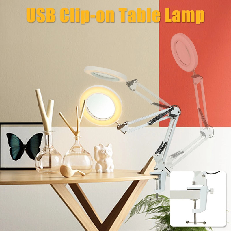 72 LED 8X 10X Illuminated USB Magnifier With 3 Color LED Light 5