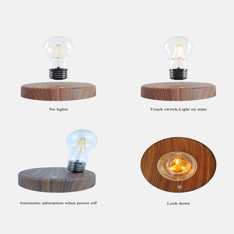Magnetic Levitation Lamp Creativity Night Light Floating LED Bulb Table Lamp 4