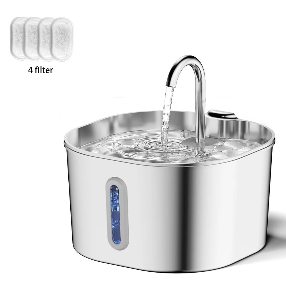 Stainless Steel Pet Water Fountain 22L Quiet Drinking Dispenser For Cats And Dogs 7