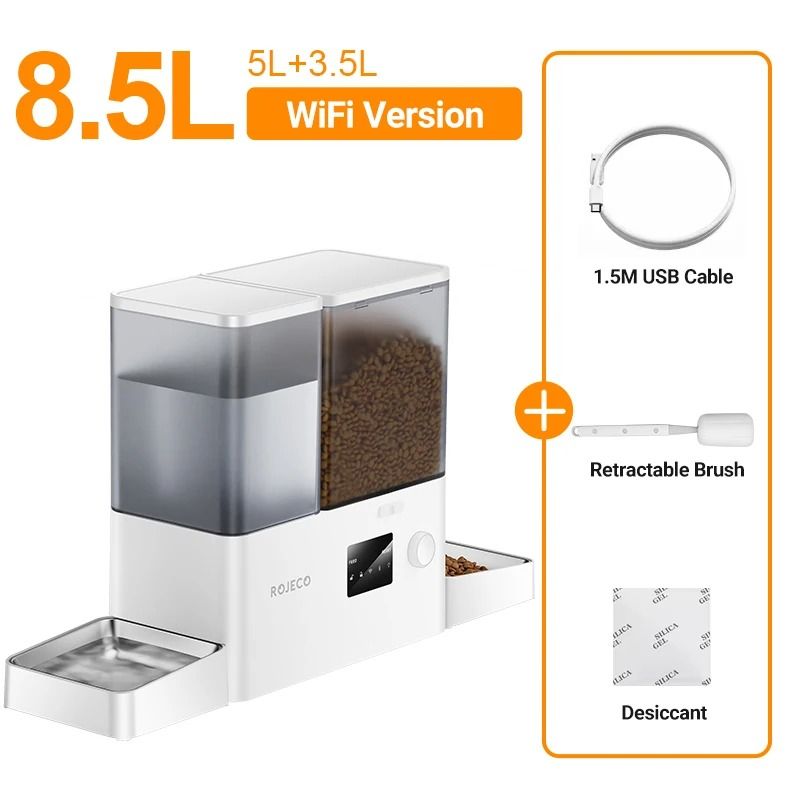 Automatic Pet Feeder And Water Fountain WiFi App Smart Food Dispenser For Cats And Dogs 6