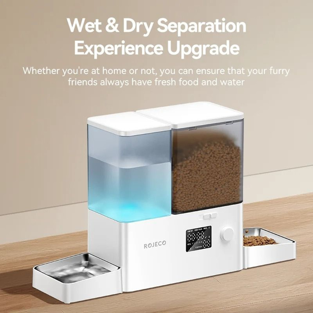 Automatic Pet Feeder And Water Fountain 85L Button Version For Cats And Dogs 2