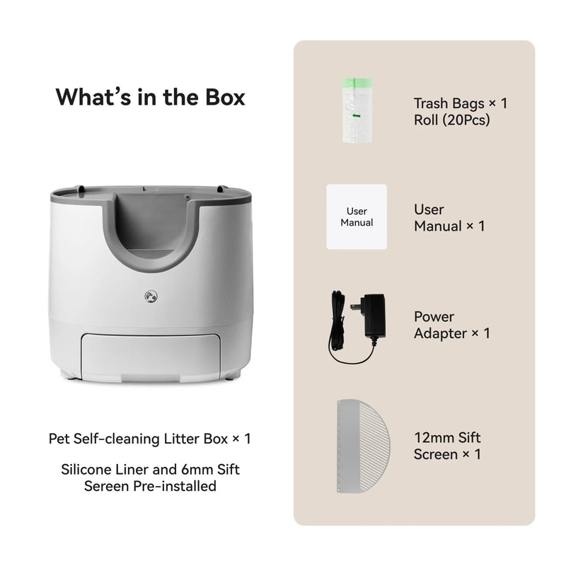 Automatic Smart Cat Litter Box 11L High Capacity Pet Toilet Tray 3