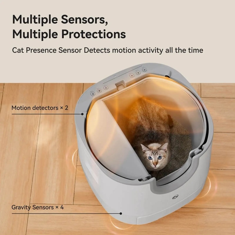 Automatic Smart Cat Litter Box 11L High Capacity Pet Toilet Tray 4