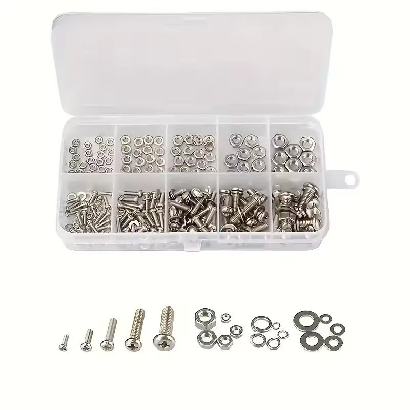 Premium Stainless Steel Screw And Nut Assortment Kit 320pcs Corrosion Resistant M2 To M5 Sizes For  4