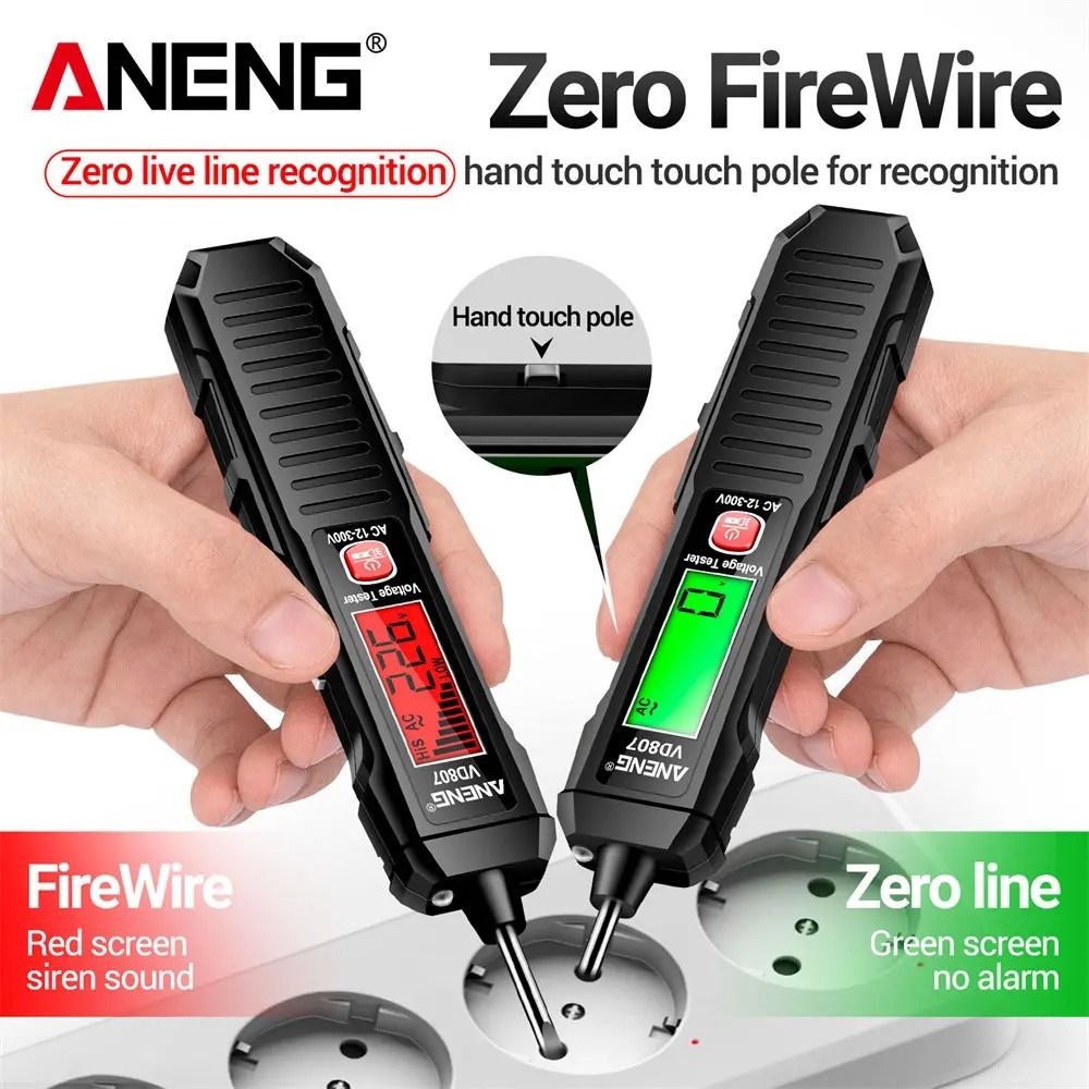 ANENG VD807 Non Contact Voltage Tester Pen AC 12 To 300V NCV Sensor Induction Tool 3