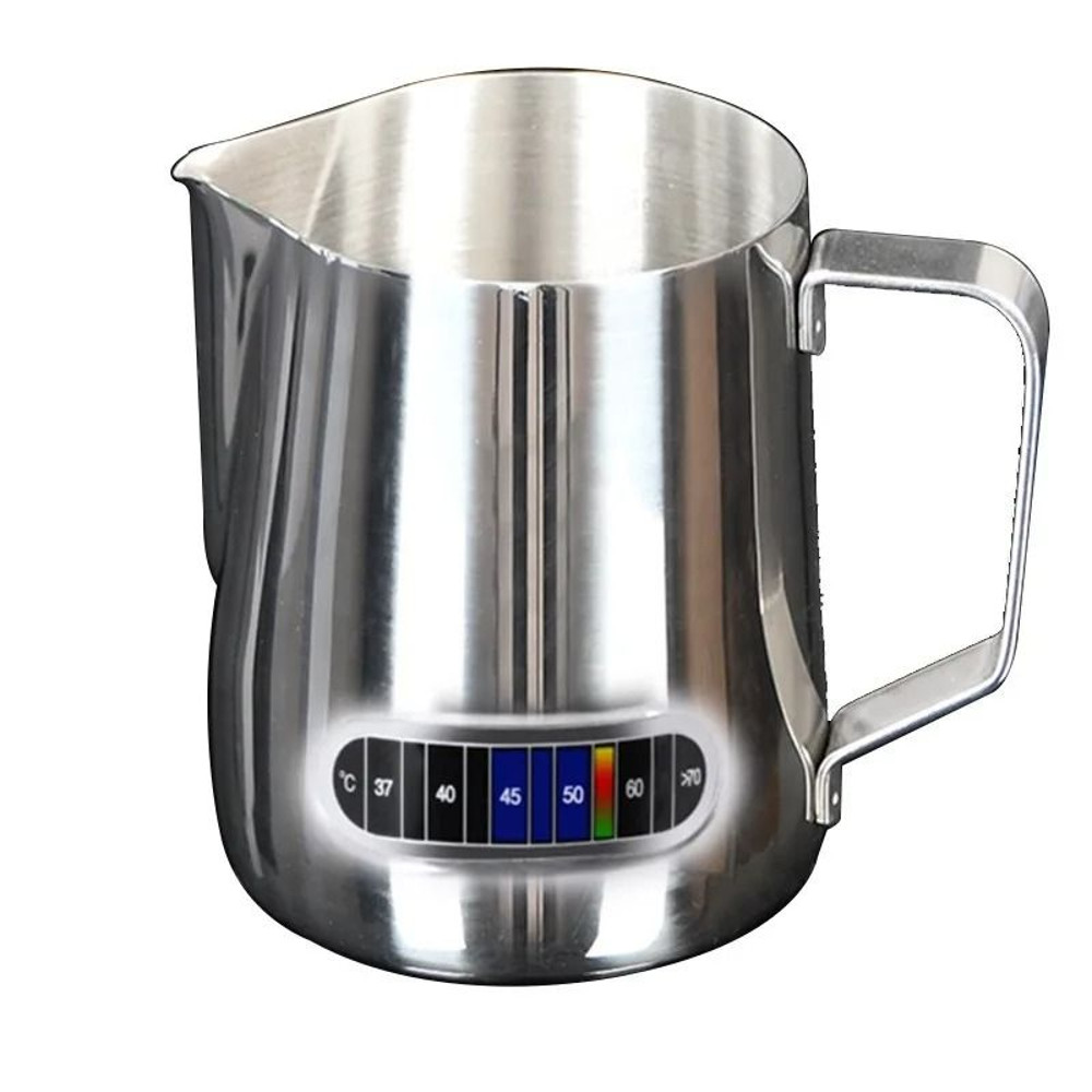 12oz And 20oz Milk Frothing Pitcher With Temperature Display Stainless Steel Milk Frother Jug For L 0