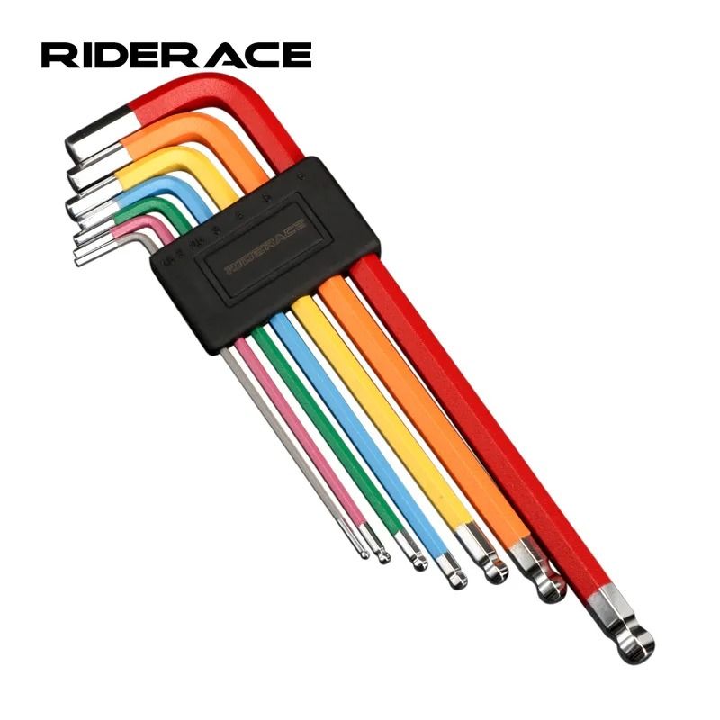 7 Piece Bike Hex Tool MTB Road Bike Repair Tool Kit Bicycle Colorful Hexagon Spanner Flat Ball Open 0