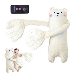 remote control electric baby sleep toy cartoon bear plush soother pillow