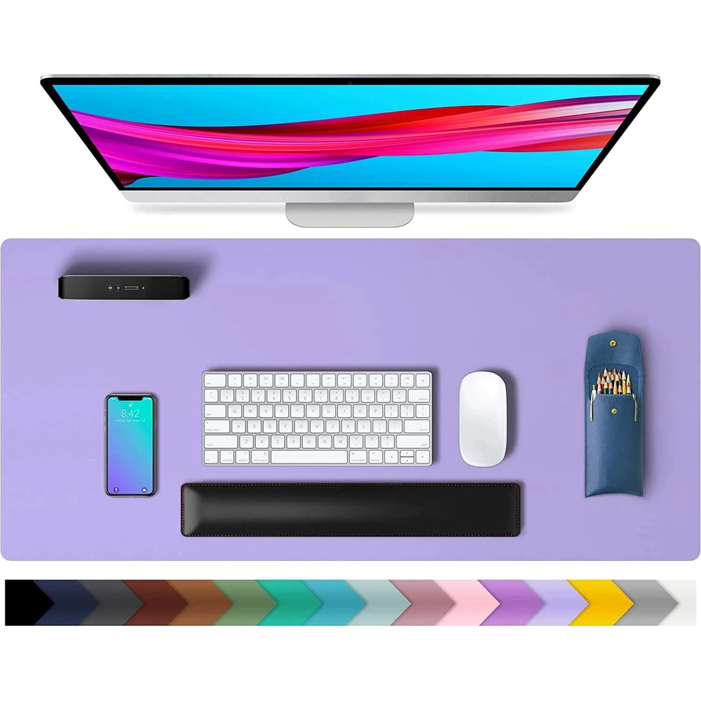 Large PU Leather Desk Protector Mat Waterproof Mouse Pad For Office And Gaming 6