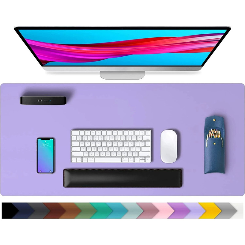 Large PU Leather Desk Protector Mat Waterproof Mouse Pad For Office And Gaming 6