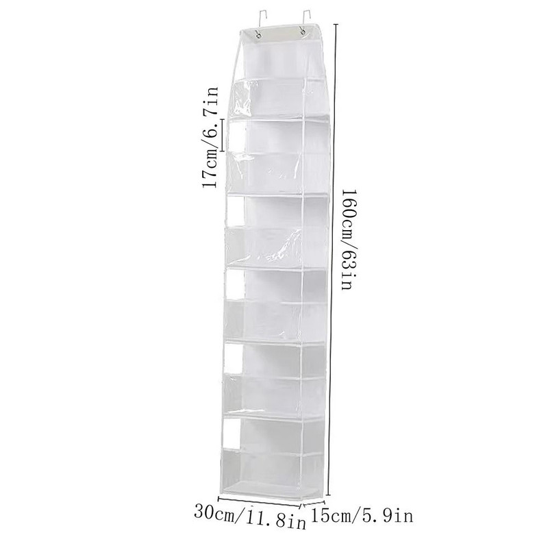 Over The Door Hanging Organizer 4 Layer Or 6 Layer Storage Bag For Cosmetics Bathroom Closet 10