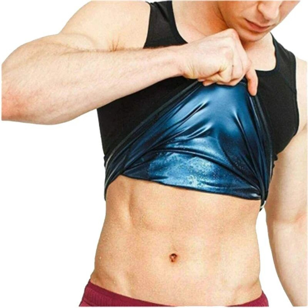 Men Sauna Sweat Vest Heat Trapping Slimming Sportswear Workout Compression Tank 1