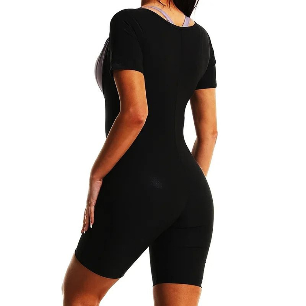 Women Sauna Suit Slimming Thermal Waist Trainer Fat Burning Shaper Bodysuit 3