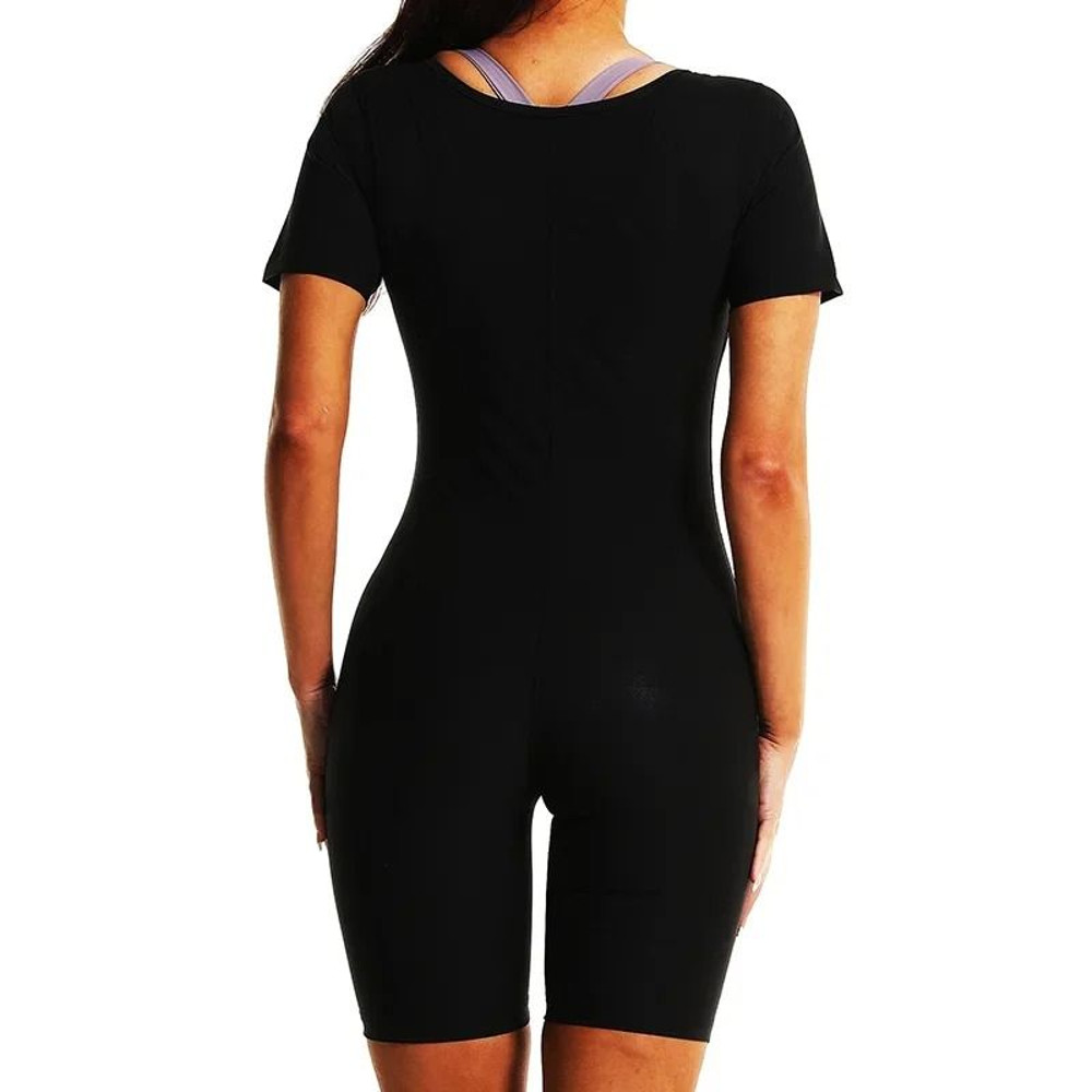 Women Sauna Suit Slimming Thermal Waist Trainer Fat Burning Shaper Bodysuit 4